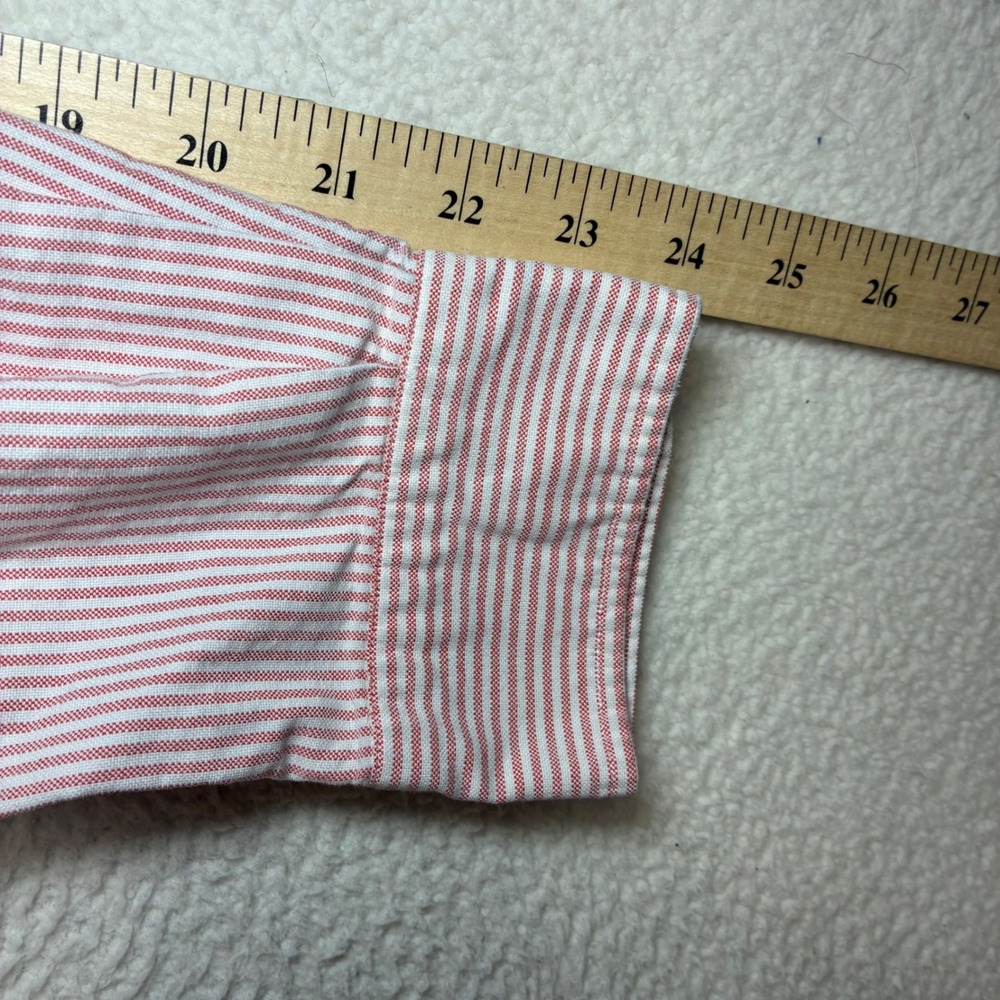 Ralph Lauren Flesh Pony Blake Oxford Shirt Men XL Red Striped Long Sleeve OCBD - Picture 7 of 7